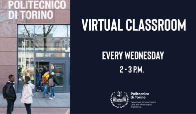 Locandina appuntamento virtual classroom tutti i mercoledì dalle 14.00 alle 15.00